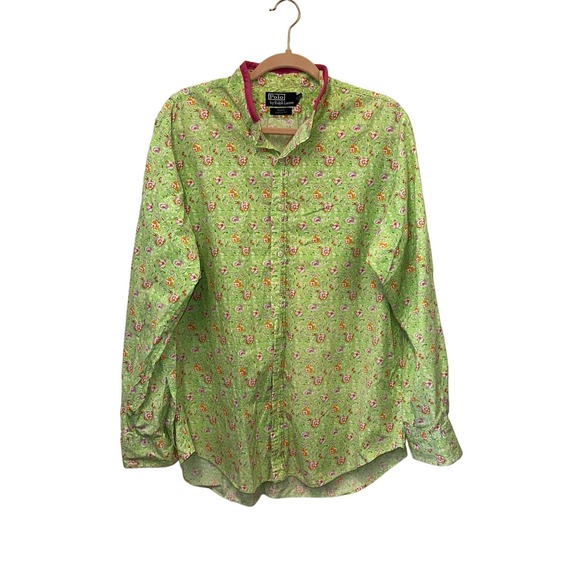 Polo Ralph Lauren Vintage  Regent Classic Fit Floral Button Down Blouse - Picture 1 of 4